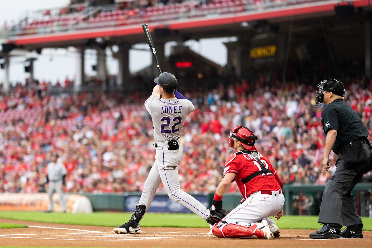 Yanquiel Fernandez' three-hit day, 08/19/2023