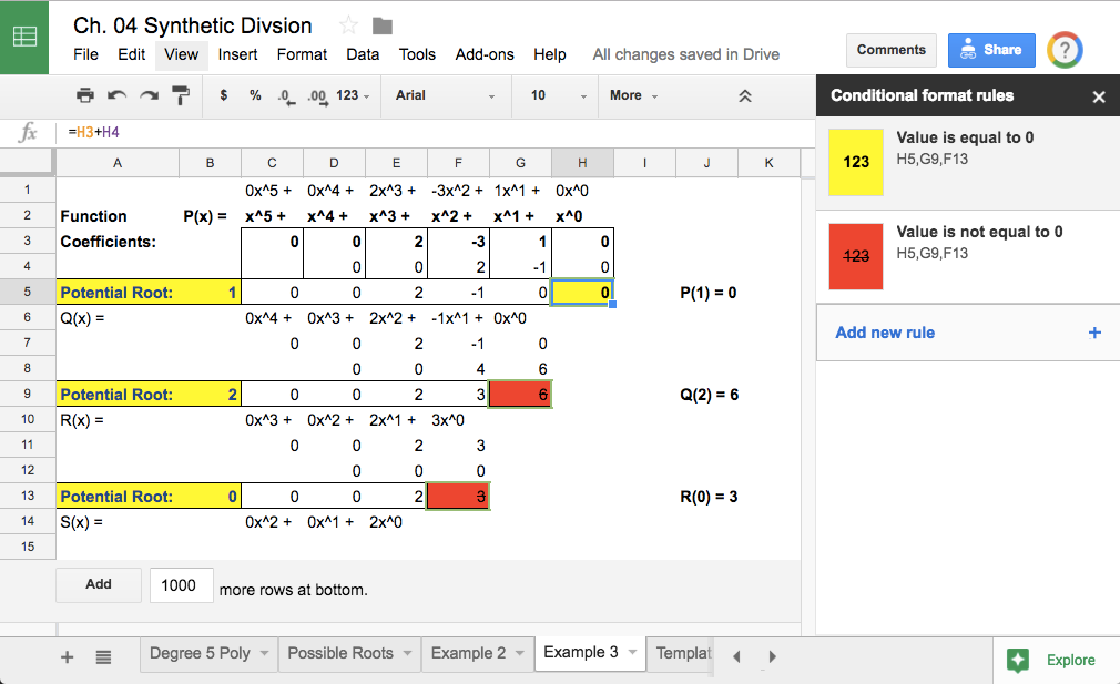 Spreadsheet Math: Synthetic Division Calculator and Video | by Michael  Kim-Stevens | Medium