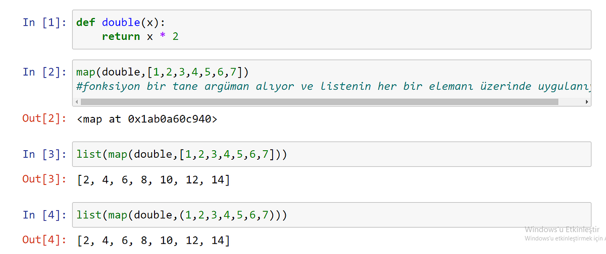 Python’daki Gömülü Fonksiyonlar. Map Fonksiyonu | by Sibel Özlem Gül ...