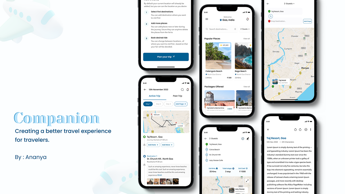 User experience case study : Creating a better travel experience for travellers.