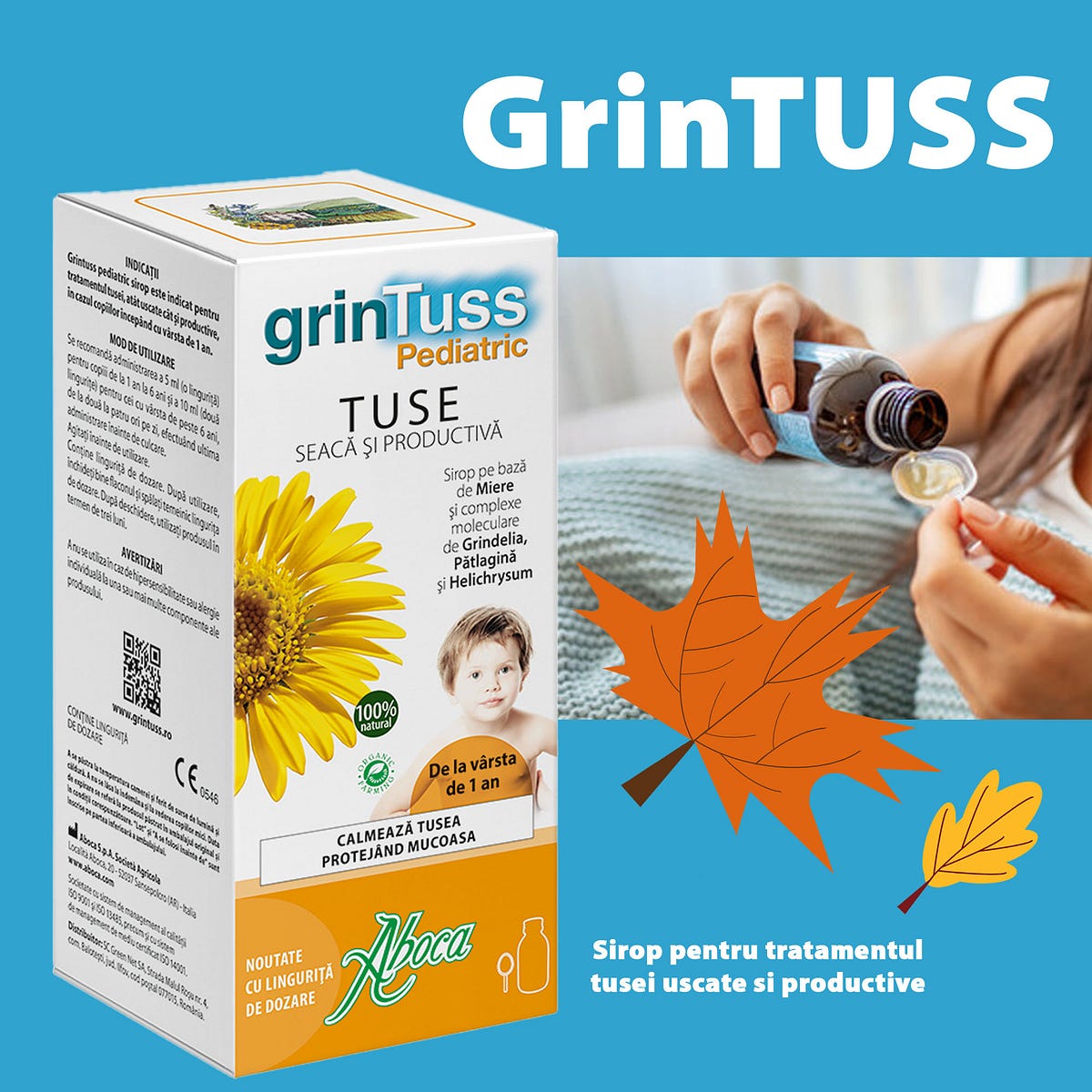 GrinTUSS Sirop pediatric - Vetro Design - Medium