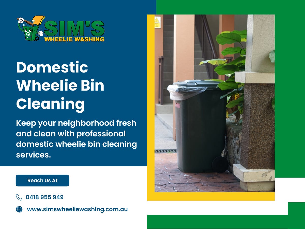 Get Domestic Wheelie Bin Cleaning in Perth Sim's Wheelie Washing Medium