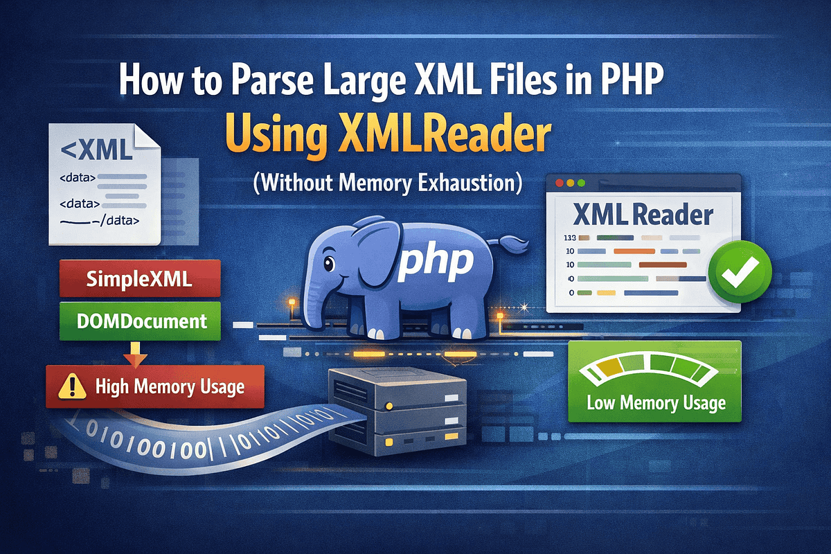 How to Parse Large XML Files in PHP Using XMLReader (Without Memory ...