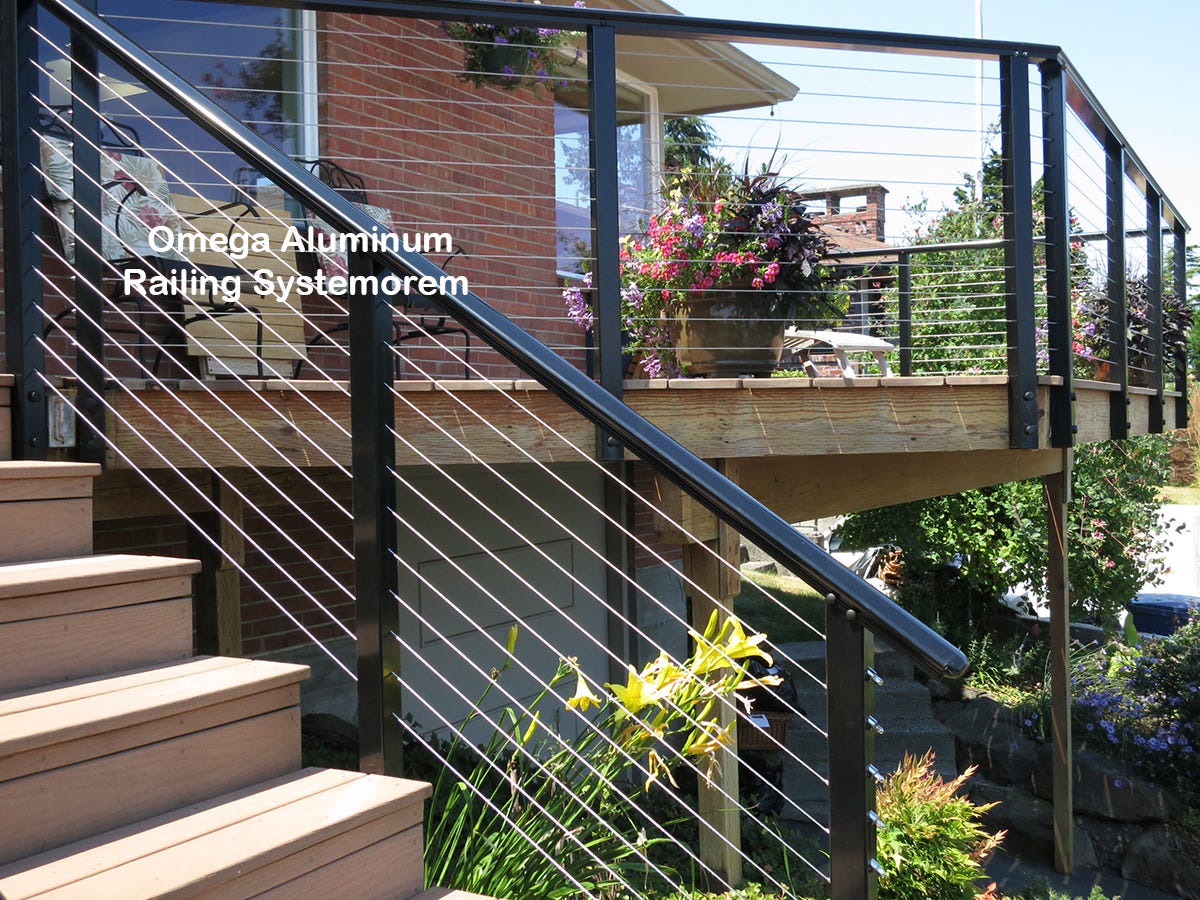 Aluminum Deck Railing Edmonton Omega Aluminum Railing System Medium