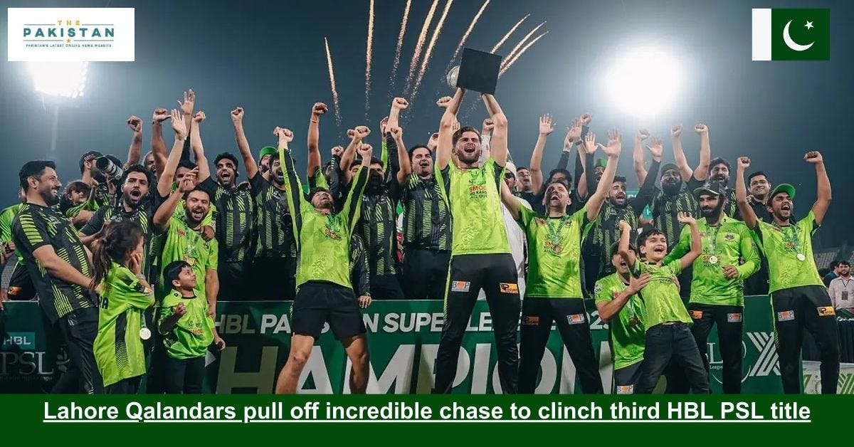 Qalandars vs Gladiators: Lahore win PSL final by six wickets