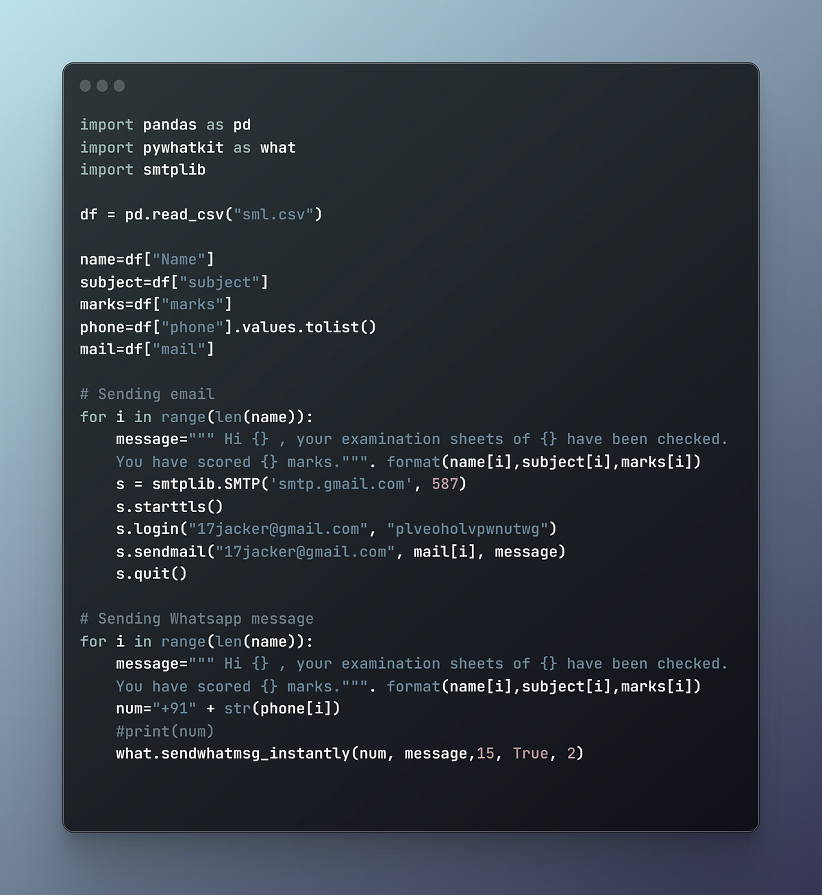 Automation Made Easy: Creating a Python Code for WhatsApp, Email, and ...
