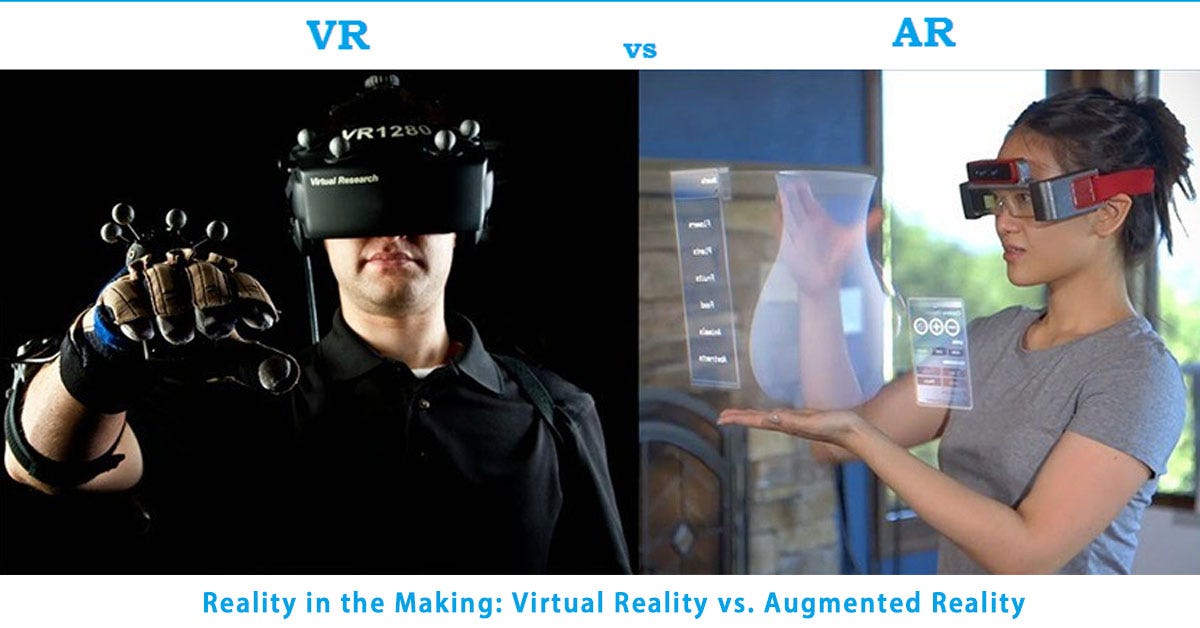 Reality in the Making: Virtual Reality vs. Augmented Reality | by Tarun ...