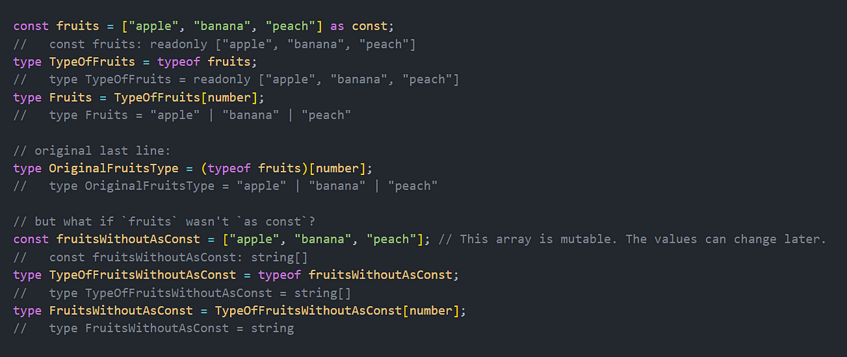 What’s the meaning of typeof Array[number] in Typescript? | by Mehdi ...