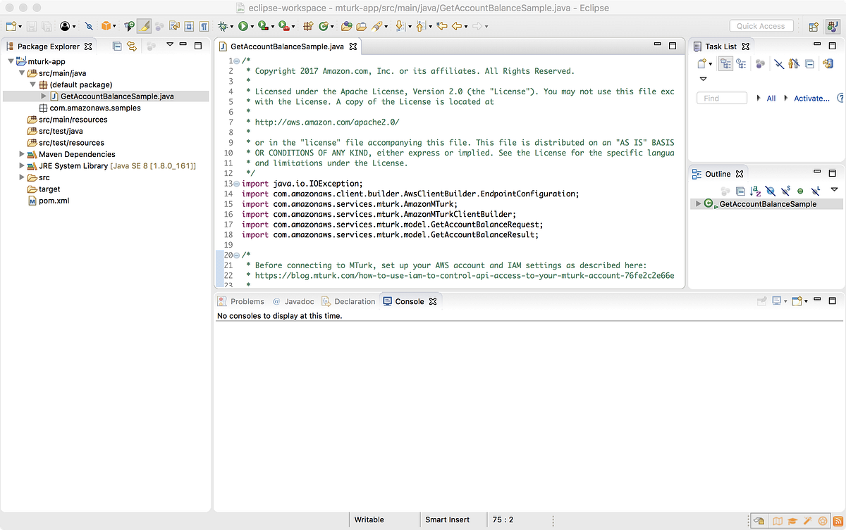 Tutorial Using the MTurk API with the AWS SDK for Java by Amazon Mechanical Turk Happenings