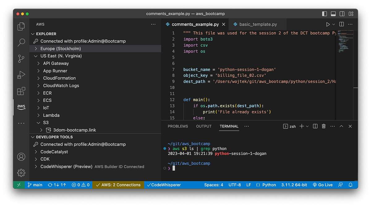 Use VSCode for CLI and Python tasks on AWS — part 1 | by Wojciech ...