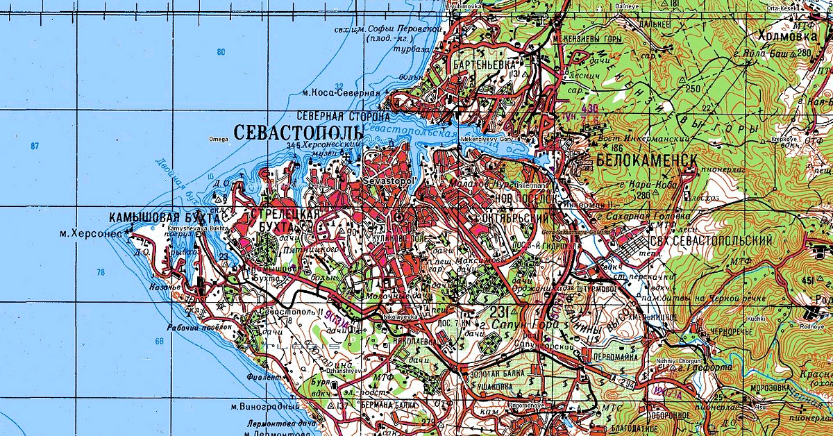 Купить Карту Севастополя