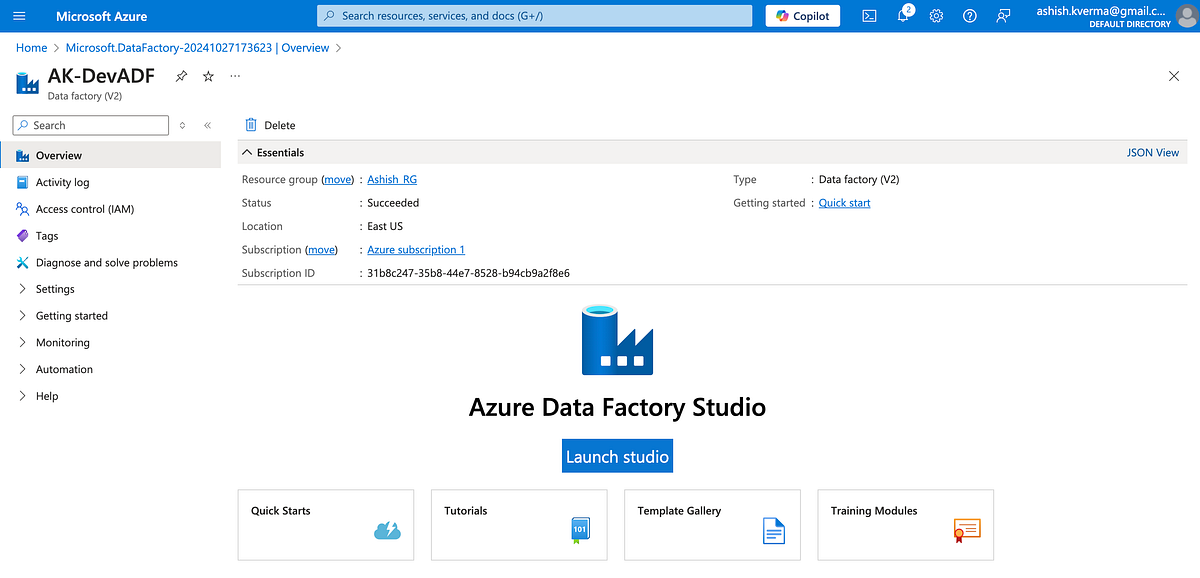 Getting Started with Azure Data Factory: Key Components and Initial ...