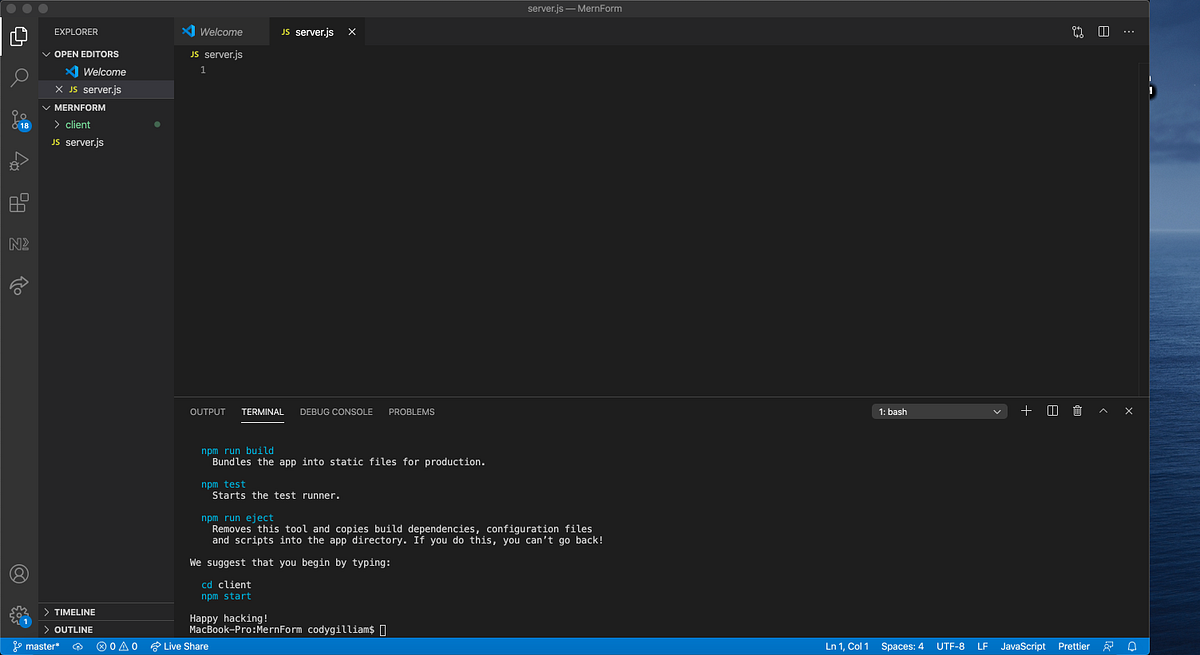 Create React form and send data to Node end point | by Gilliamcody | Medium