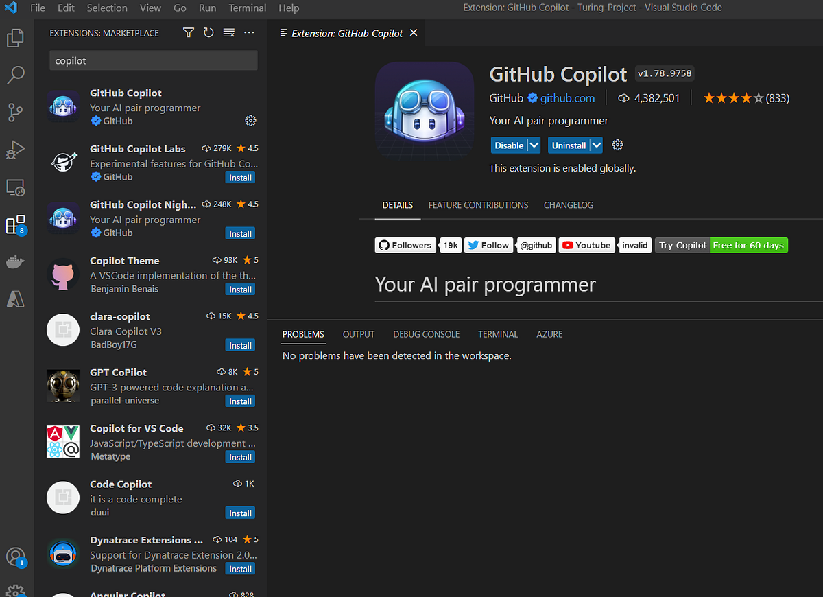 Github Copilot on Visual Studio Code | by Jeevan Madhur | Medium