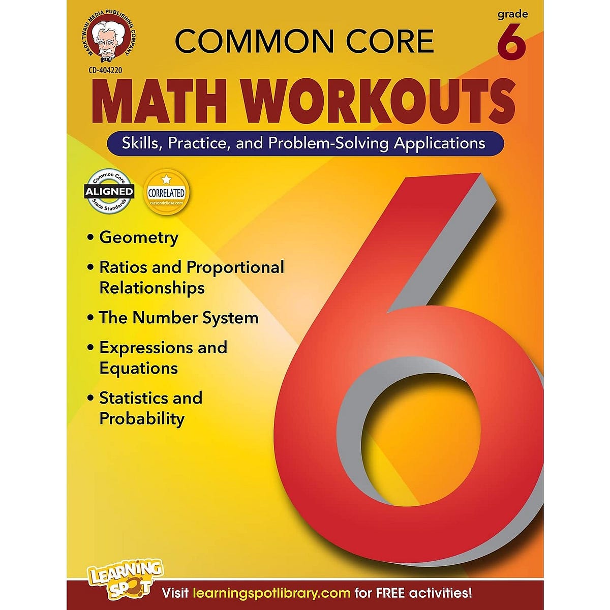 [PDF][BEST]} Mark Twain — Common Core Math Workouts, Grade 6 by