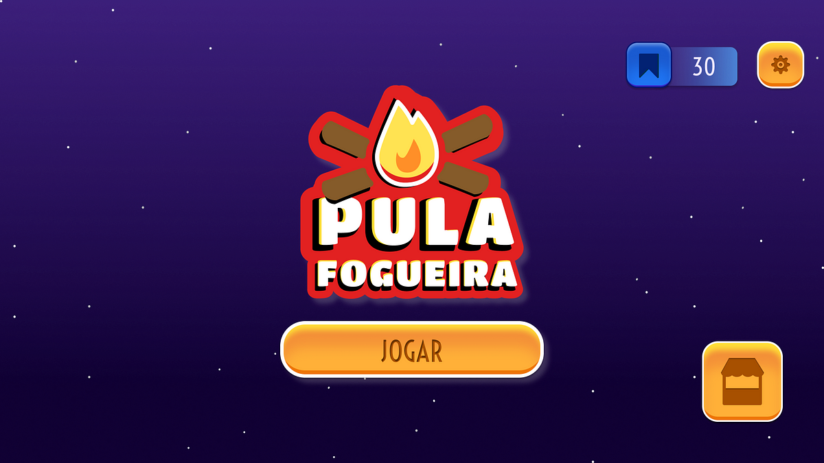 Jogo Pula Fogueira. UX Research, UI, Game Design, by Julia Carvalho