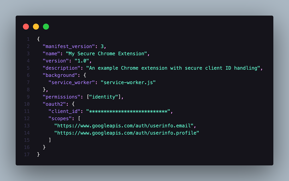 Setting up Client ID & Secret Keys in Chrome Extension manifest.json ...