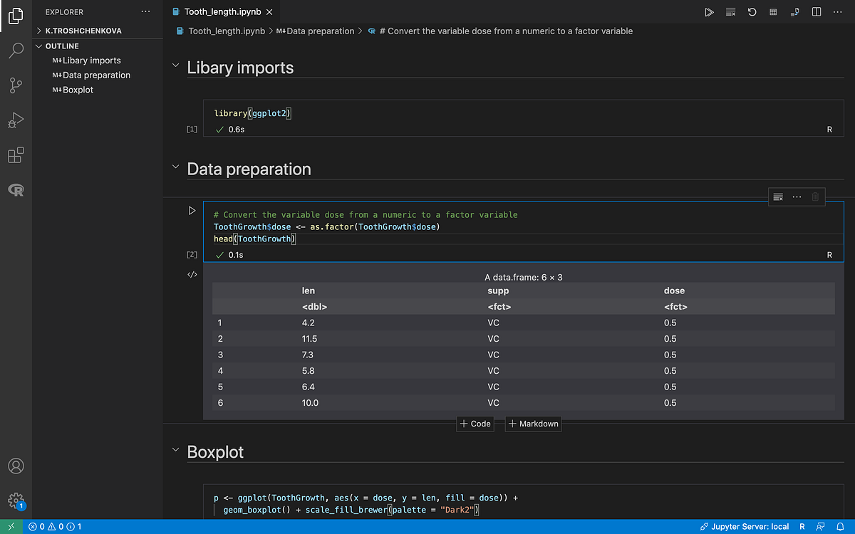 VSCode set up for Bioinformatics. R, Python, Jupyter notebook by