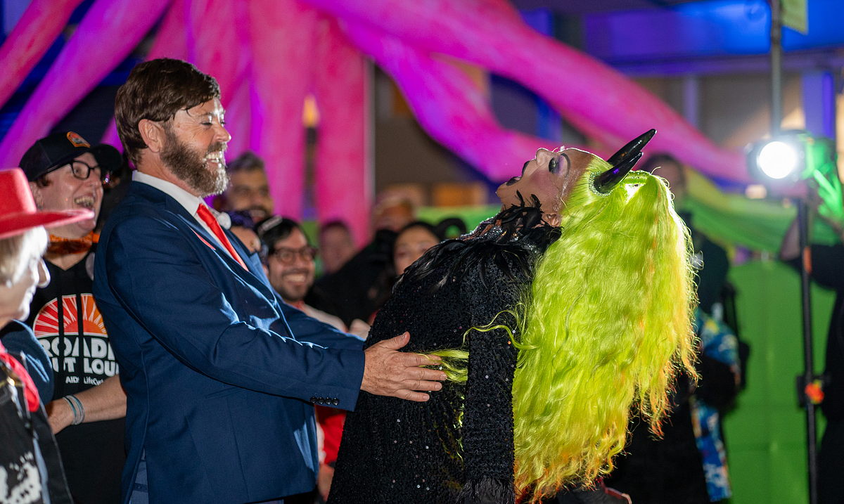 Image of: ‘Glow in the Streets’ was a chill half block of neon fun