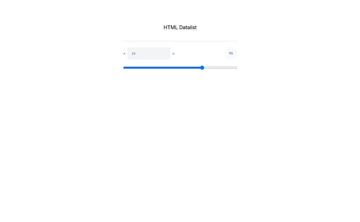 How to use the HTML output tag for displaying the result of a ...
