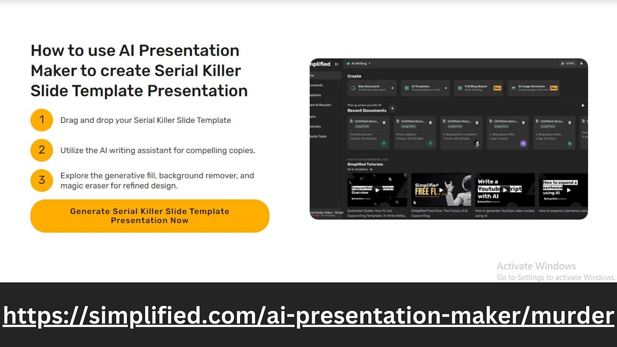 Free Online Template Creation for a Serial Killer Slide Template