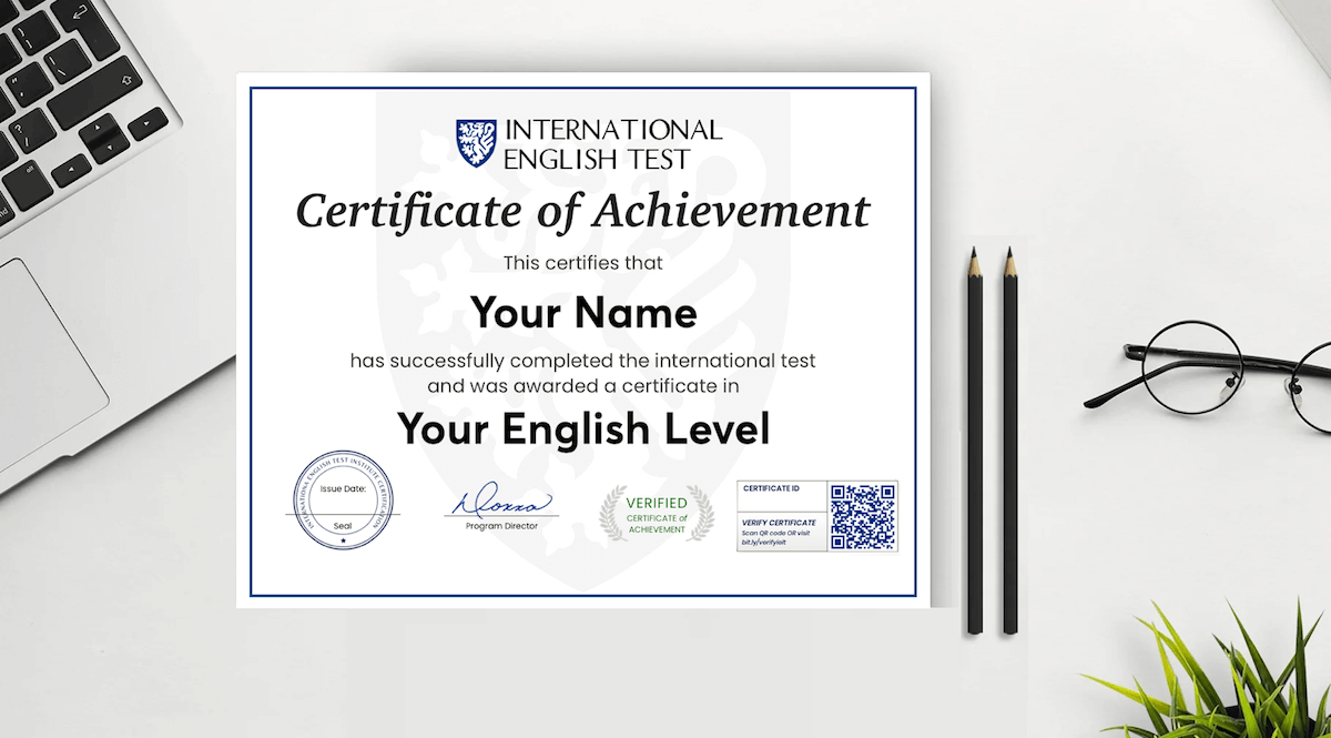 Englisch B2 Test Online Zertifikat Englischtest mit Zertifikat. Online-Prüfungen der Englischkenntnisse