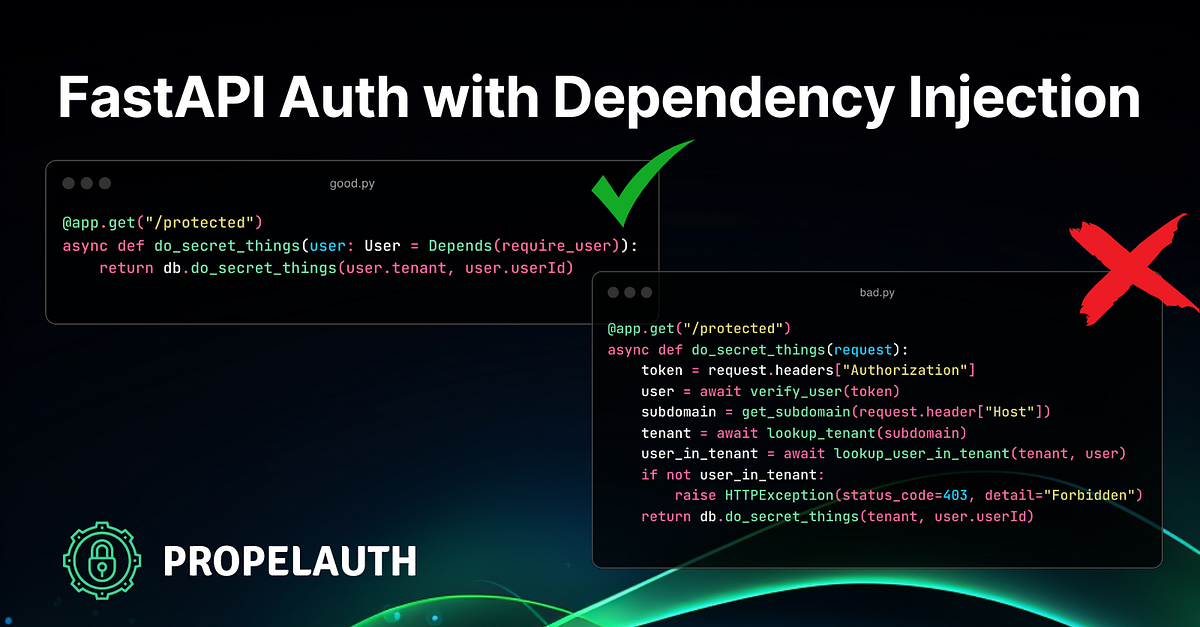 FastAPI Auth with Dependency Injection | by PropelAuth | Medium