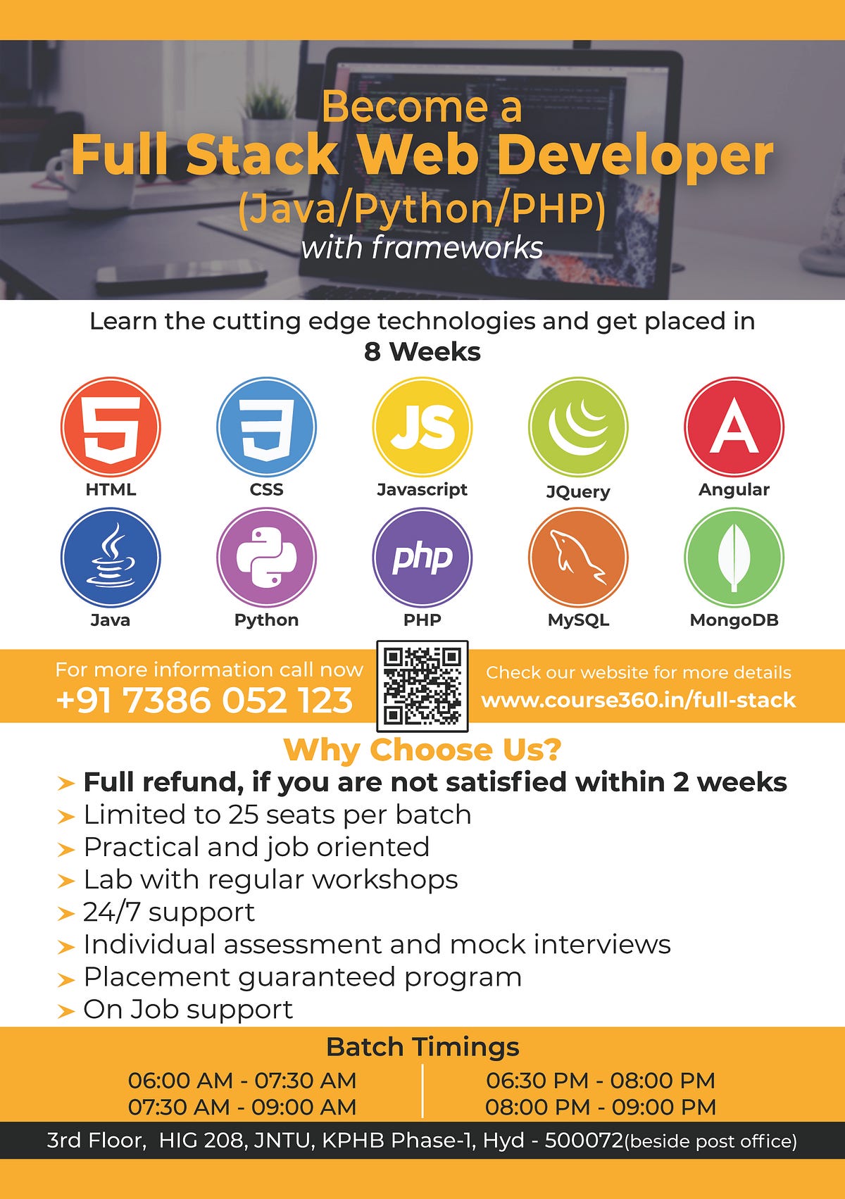 Full stack JAVA/PHP/PYTHON training and placement by Usha Medium