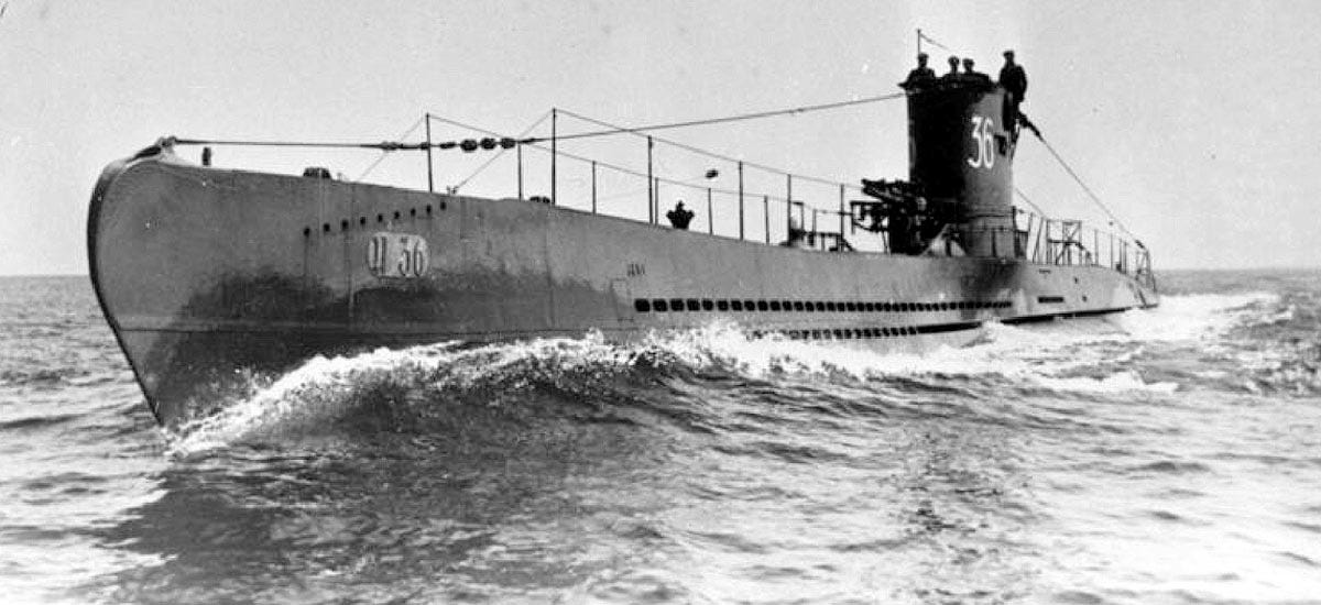 The U-36, one of the first operational German U-boot in IIWW.