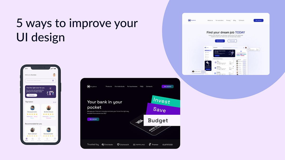 5 ways to improve your user interface design | by Adeyemo Tolulope | Medium