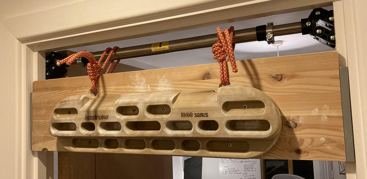 Minimal nowalldrill removable hangboard mount by Daniel Burkhardt