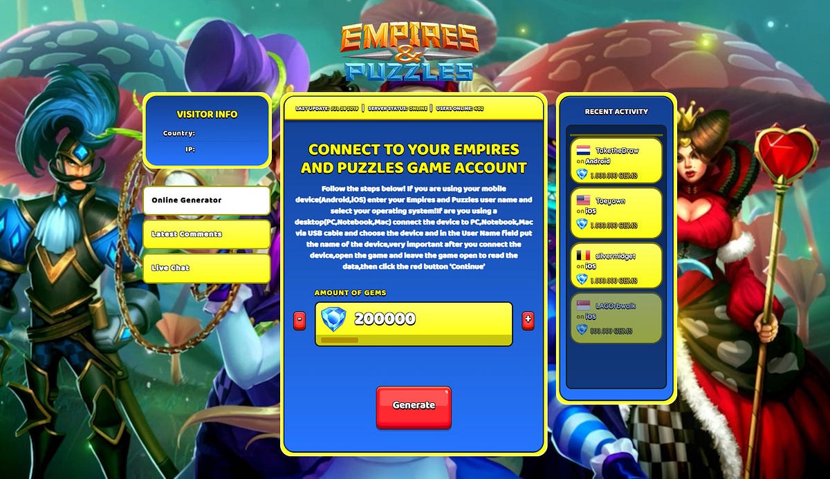 Empires and Puzzles Cheats — Guides for more gems hack