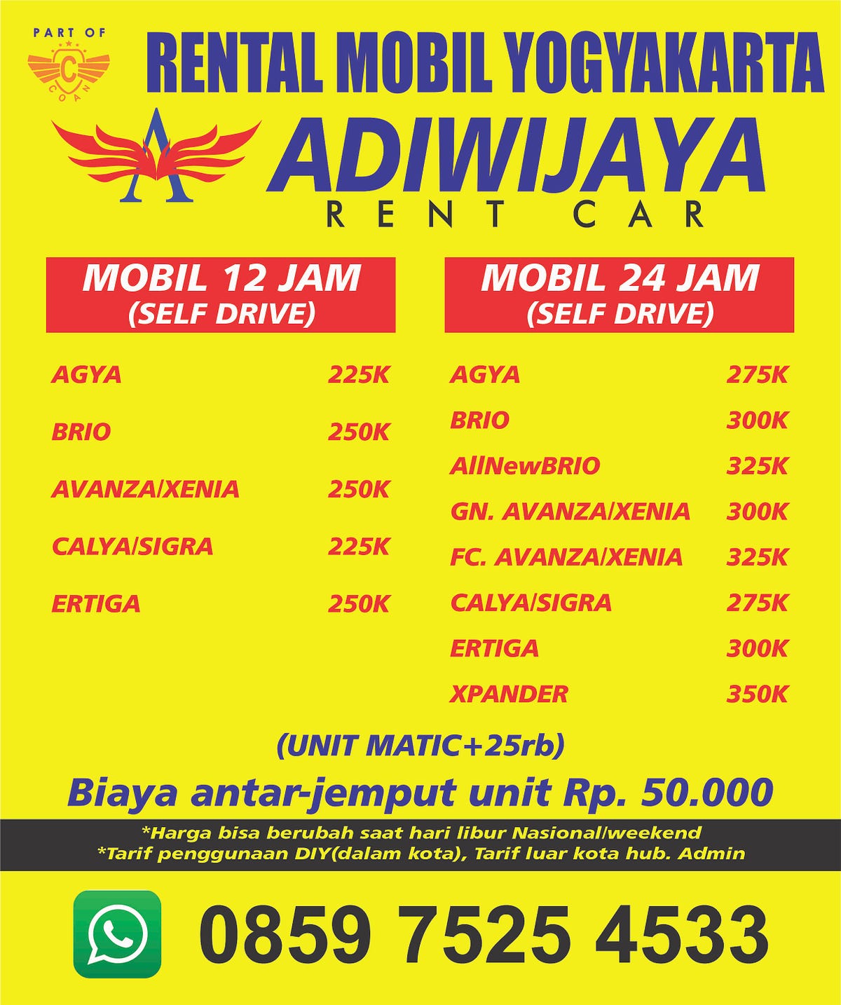 RENTAL MOBIL YOGYAKARTA BANDARA YIA YOGYAKARTA - RENTAL MOBIL