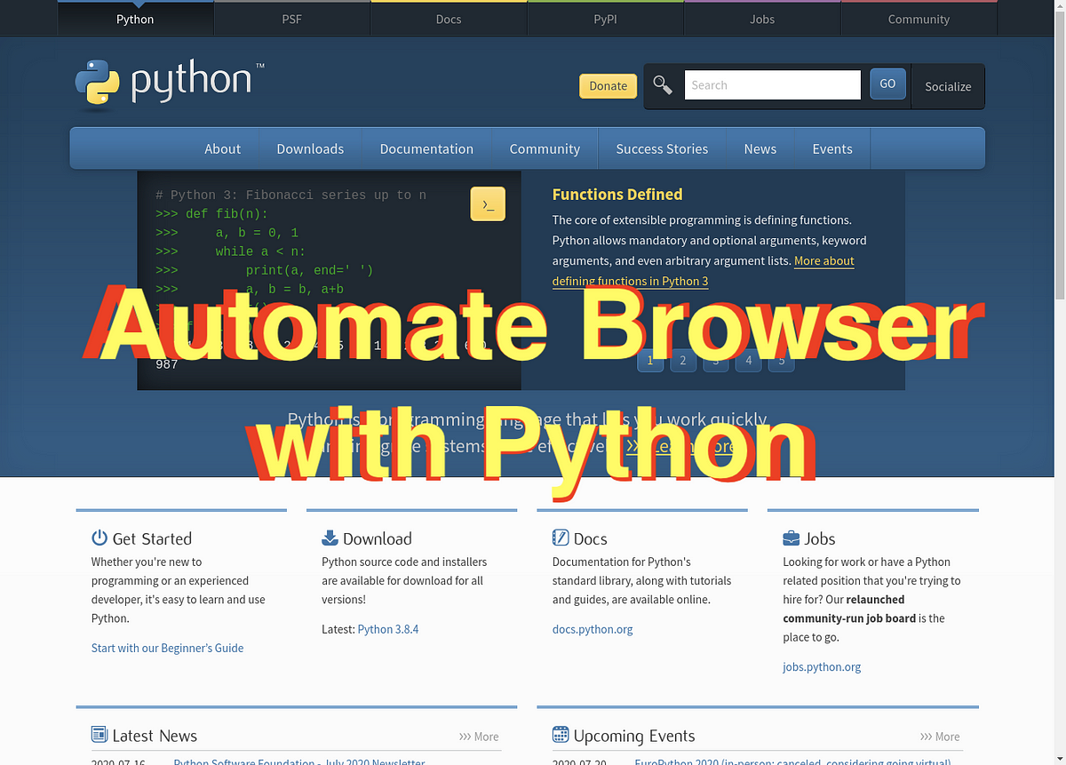 Automate Your Browser Tasks With Python | by Munish Goyal | The Startup |  Medium