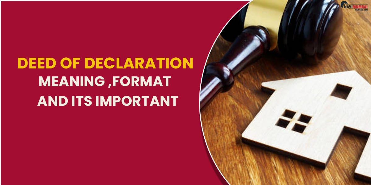 Deed Of Declaration Meaning, Format & Its Important by himani