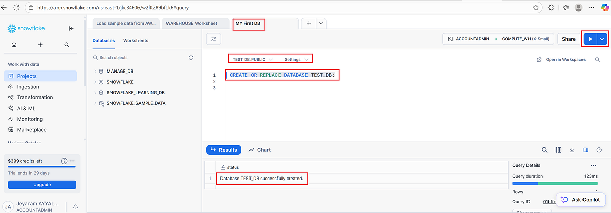 03 - Getting Started with Databases, Schemas, and Tables in Snowflake ...