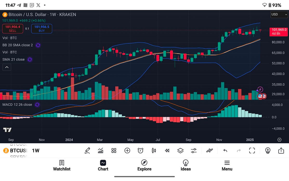 Comprehensive Technical Analysis of Bitcoin (BTC/USD): Weekly Chart Perspective
