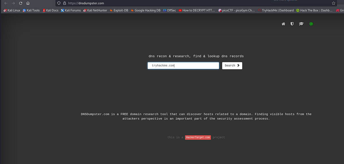 DNS Dumpster & Shodan.io. DNSDumpster is an online tool used for… by