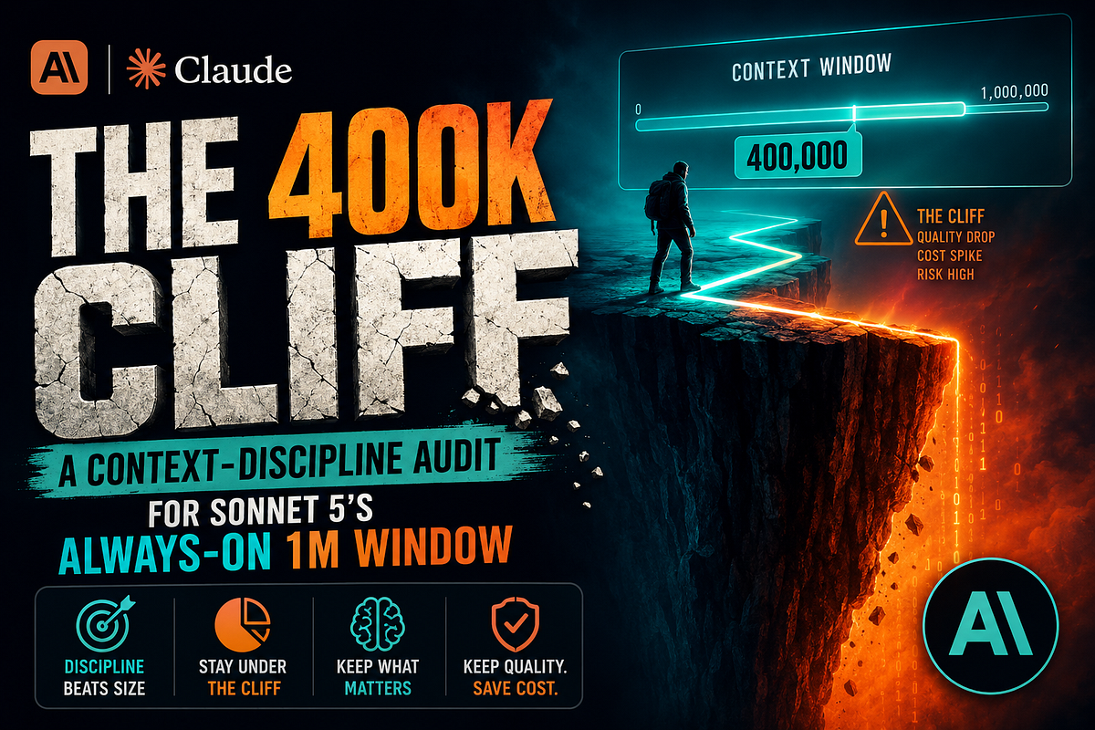 The 400K Cliff: A Context-Discipline Audit for Sonnet 5’s Always-On 1M Window