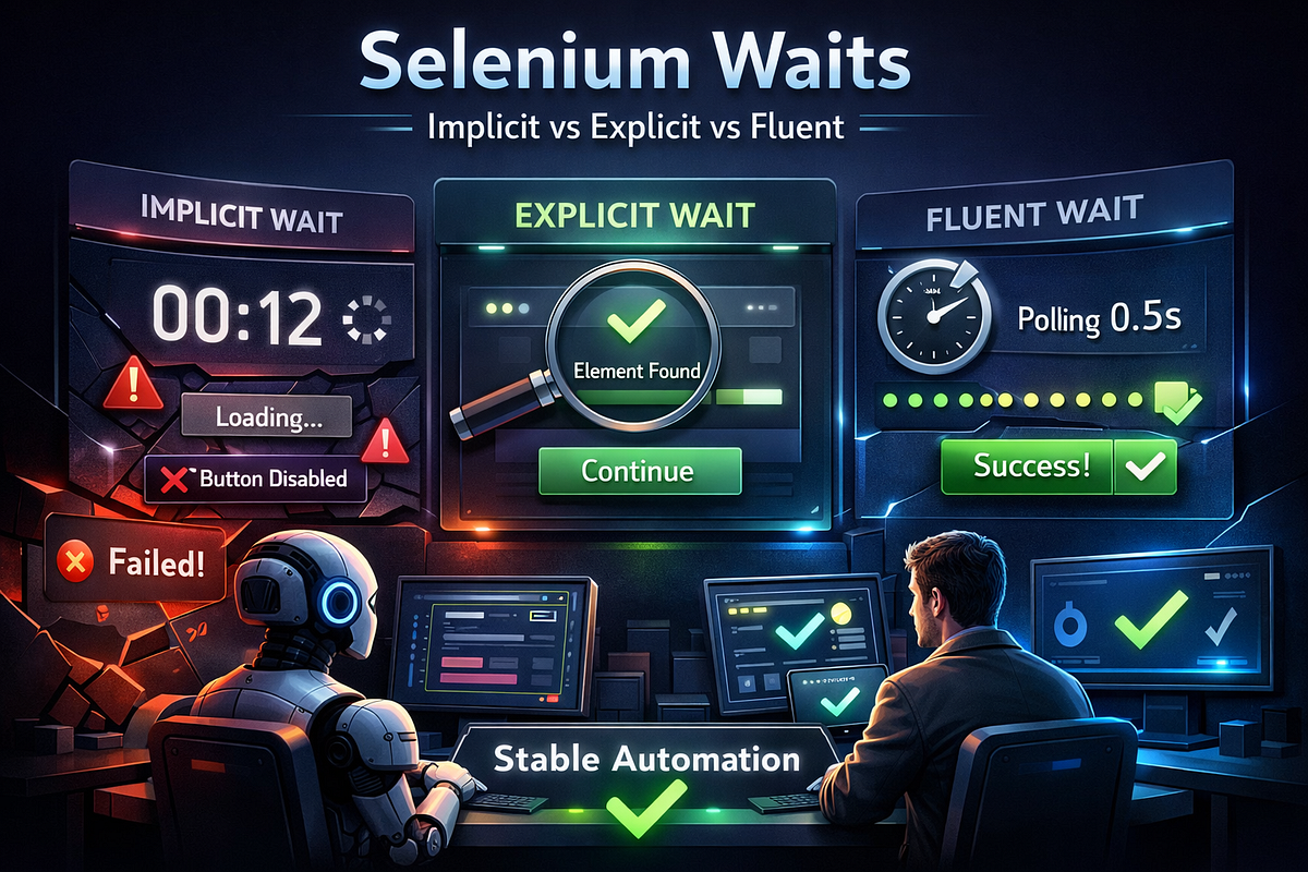 Selenium Waits Explained with Examples: Implicit vs Explicit vs Fluent ...