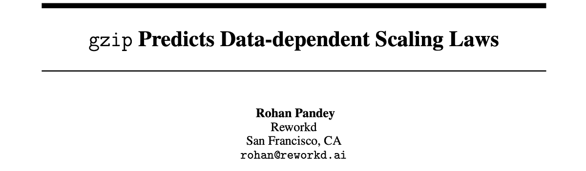 Papers Explained 570: gzip Predicts Data-dependent Scaling Laws