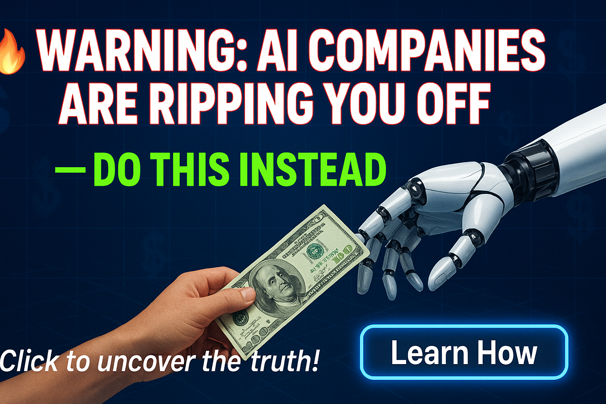 AI Companies Are Ripping You Off — Do This Instead by Ashwin Aug