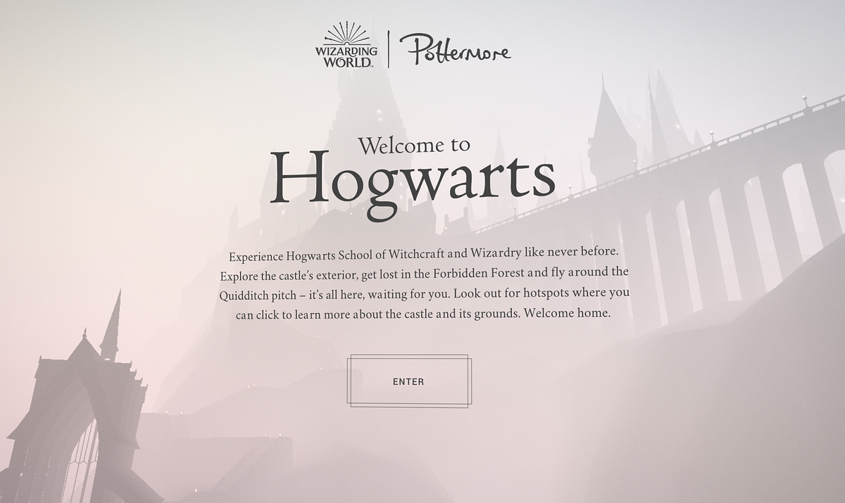 Pottermore & Active Theory Win Site of the Month October
