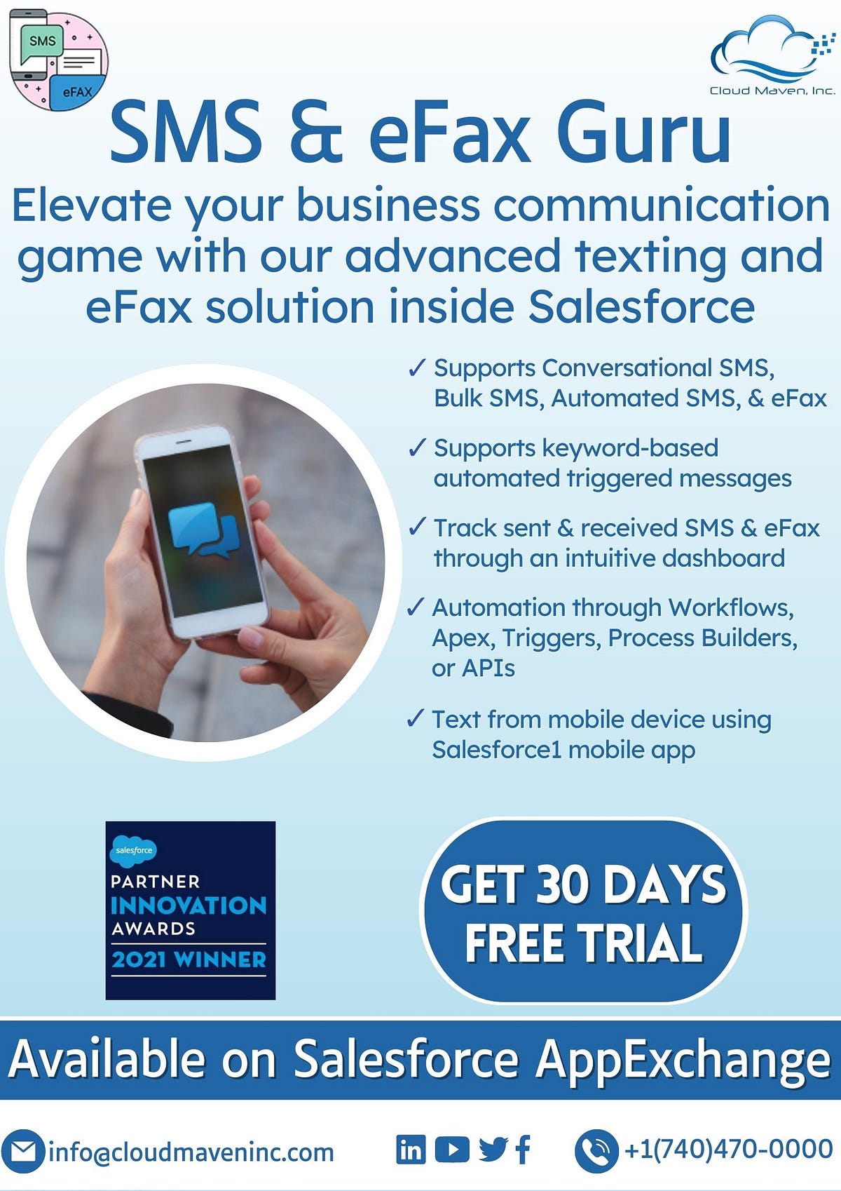 Salesforce SMS integration SMS & eFax Guru by Olivia Brownie Medium