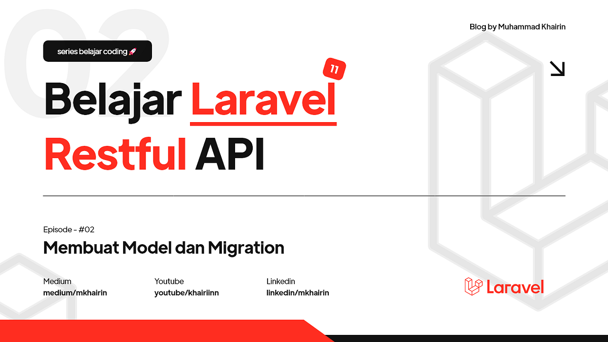 Tutorial Restful API Laravel 11 #2 : Membuat Model dan Migration🚀 | by Muhammad Khairin | Apr ...