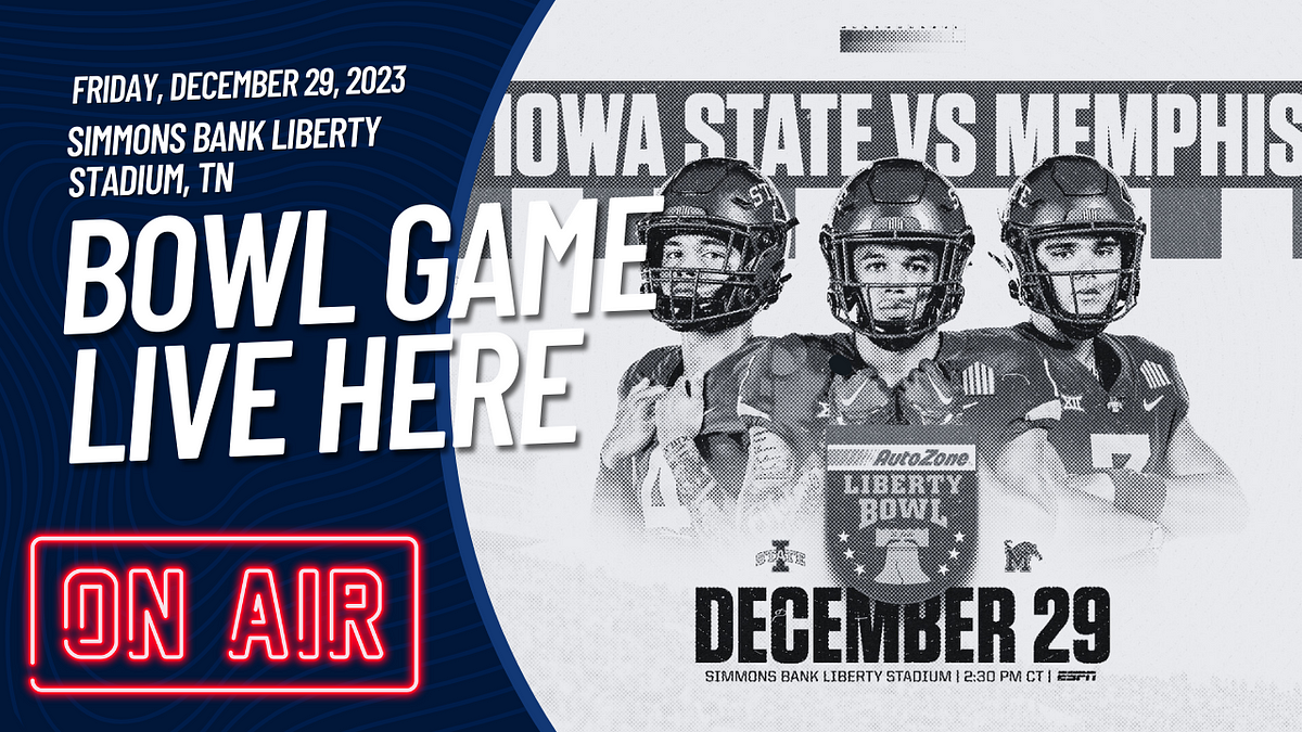 WATCH Iowa State vs Memphis Live Free Broadcast Liberty Bowl TV Channel