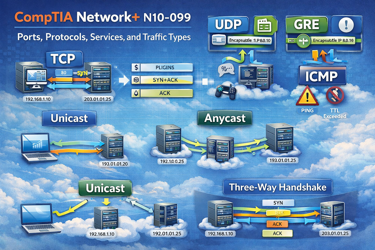 Day 4-Network+ N10–009 Common Networking Ports, Protocols, Services ...