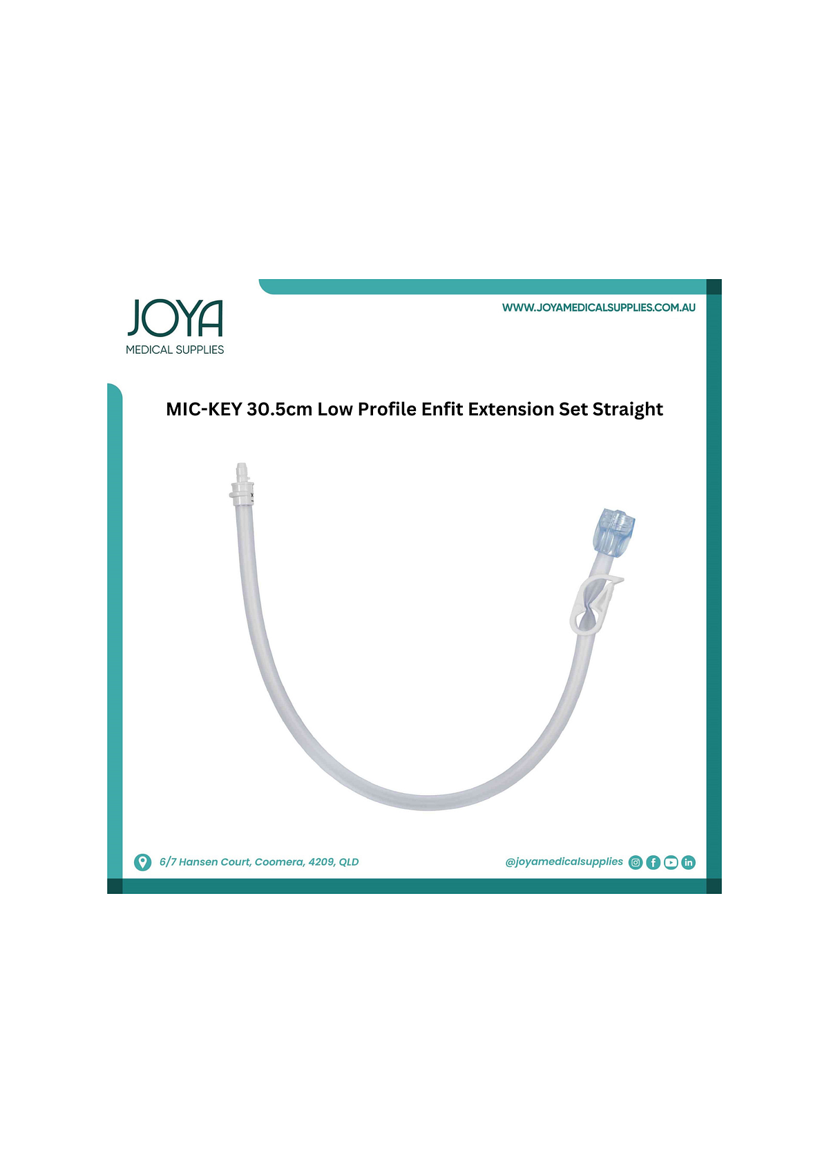 MICKEY 30.5cm Low Profile Enfit Extension Set Straight Australia