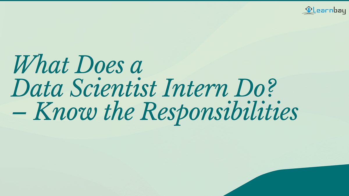 What Does a Data Scientist Intern Do? — Know the Responsibilities | by ...