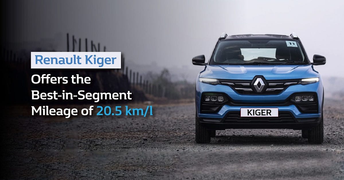 Renault Kiger Offers the Best-in-Segment Mileage of 20.5 km/l - Renault ...